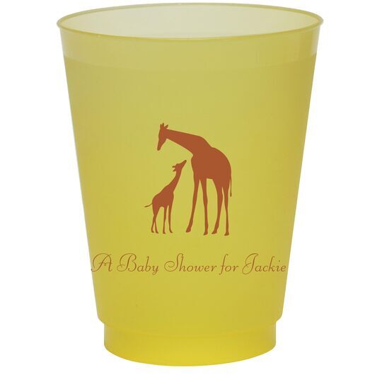 Giraffe Duo Colored Shatterproof Cups